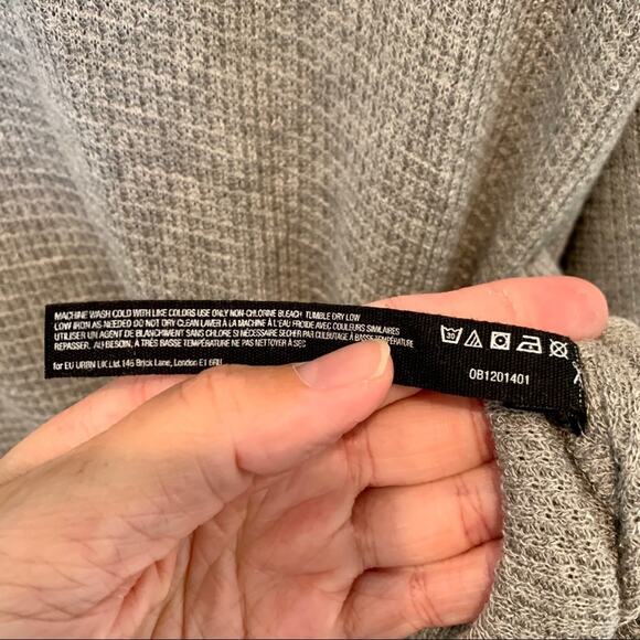 Free People movement grey waffle knit turtle neck - Picture 7 of 9